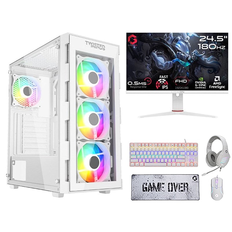 كومبيوتر الألعاب اي 5, معالج i5-12400F, كارت شاشة RTX 3050 8GB, ويندوز 11 برو, مع ال جي شاشة 24 بوصة فل اتش دي, 165 هرتز, مع مجموعة الالعاب 4 في 1 كومبيوتر الألعاب اي 5, معالج i5-12400F, كارت شاشة RTX 3050 8GB, ويندوز 11 برو, مع ال جي شاشة 24 بوصة فل اتش دي, 165 هرتز, مع مجموعة الالعاب 4 في 1